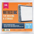 Pack of 2 King Mattress Bag for Moving, Storage & Disposal, 2 Mil Thick by UTOPIAHOME