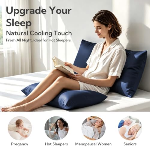 MR&HM Queen Pillowcase Set of 2, Cooling & Breathable - Image 2