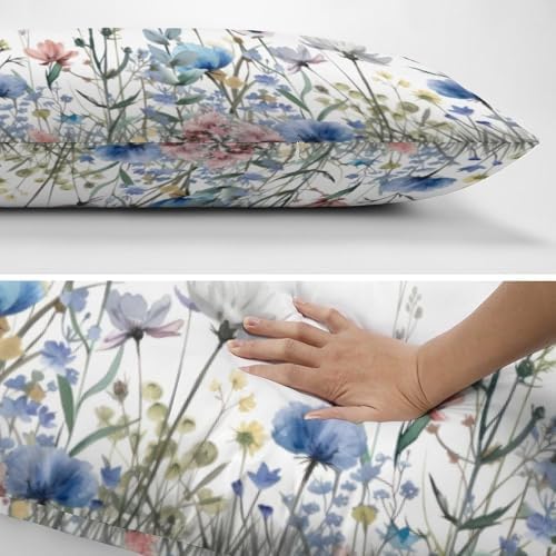 Watercolor Floral Body Pillow Cover Boho Pillowcase - Image 5