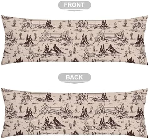 Cowboy Body Pillow Cover 20x54 Long Pillow Case Protector - Image 4