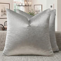 GIGIZAZA Silver Grey Velvet Throw Pillow Covers 16x16 Pack of 2 by GIGIZAZAFocusingonhomedecoration
