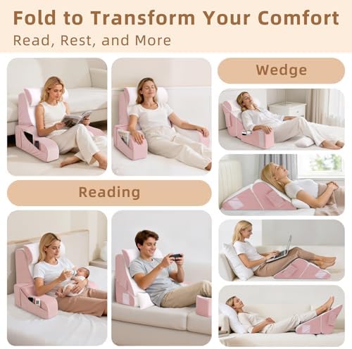 Foldable Reading Pillow for Sitting in Bed Adult - Image 3