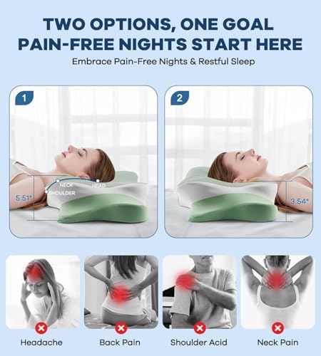 DONAMA Cervical Pillow for Neck and Shoulder Pain Relief, Cooling Contour - Image 6