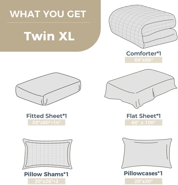 HYMOKEGE Red & Black Twin XL Comforter Set Seersucker 5 Pieces, All Season - Image 6
