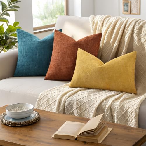 decorUhome Chenille Decorative Throw Pillow Covers 16x16 Set of 2 - Image 6