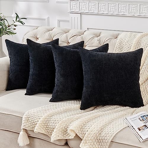 GAWAMAY Decorative Square Throw Pillow Covers 18"x18" Inch Set of 4, Super Soft by GAWAMAY