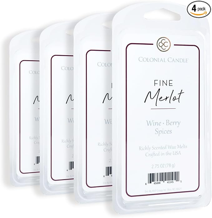 Colonial Candle Fine Merlot Wax Melts, Wax Melt Warmer Cubes, Long Lasting by ColonialCandle
