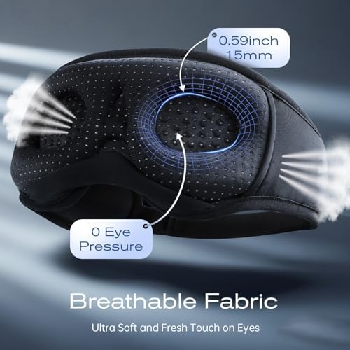 Sleep Mask with Bluetooth Headphones, Sleeping Headphones - Image 6