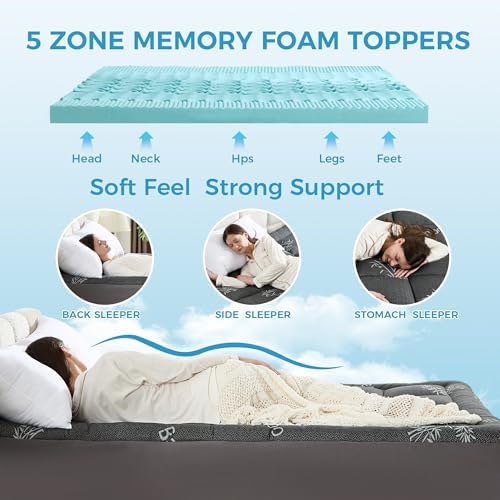 BDEUS 4 Inch Dual Layer Queen Size Cooling Mattress Topper - Image 5