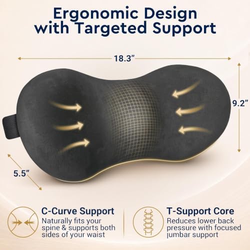 Lumbar Support Pillow for Office Chair, Lower Back Pillow - Image 3