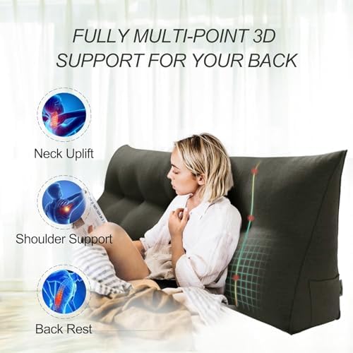WOWMAX Wedge Headboard Pillow Twin Reading Pillow - Image 2