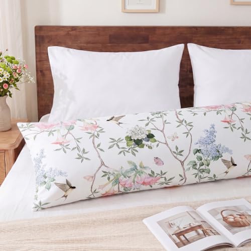 Bedorm 20 x 54 Body Pillow Cover Cotton Floral Body Pillow Case 1 Pcs, Pocket - Image 5