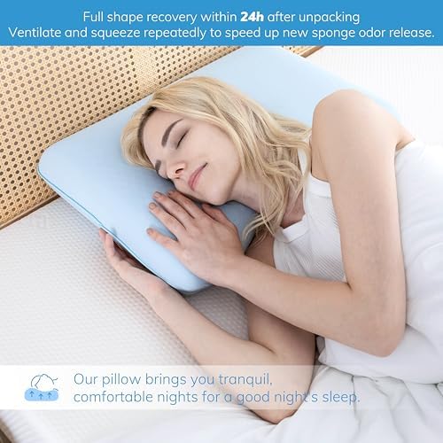 EGOHOME Cooling Gel Memory Foam Pillow, Reversible, Neck Support - Image 6