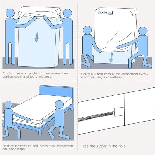 Twin Mattress Protector Zippered, Soft Terry Surface Mattress Encasement - Image 4