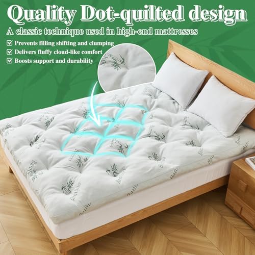 WhatsBedding 4 Inch Memory Foam Mattress Topper Full - Image 4