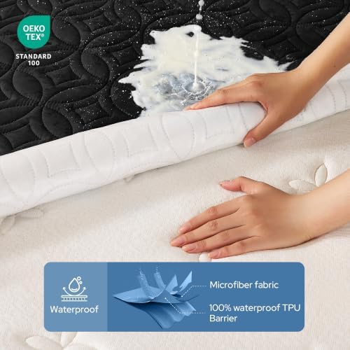 BEDLORE Waterproof Mattress Protector, Full XL Size Mattress Pad - Image 3