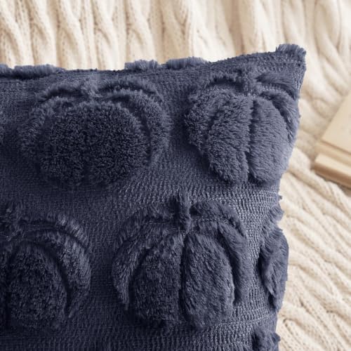 MIULEE Fall Pillow Covers Pumpkin Fall Decor 20x20 Navy Blue - Image 2