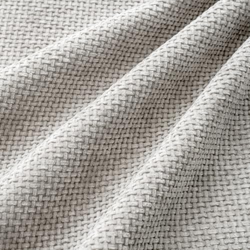 MIULEE Soft Decorative Chenille Pillow Covers Light Gray 18x18 Pack of 4 - Image 3