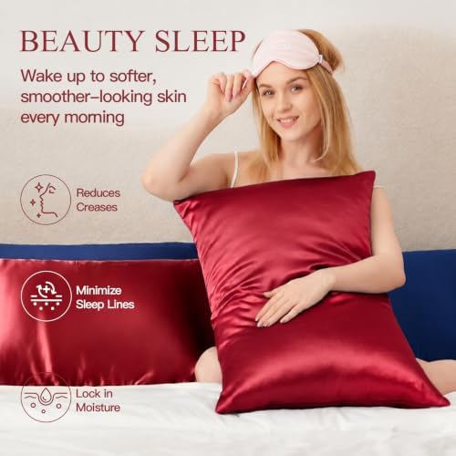 INSSL Silk Pillowcase for Women, Mulberry Silk Pillowcase for Hair and Skin and - Image 4