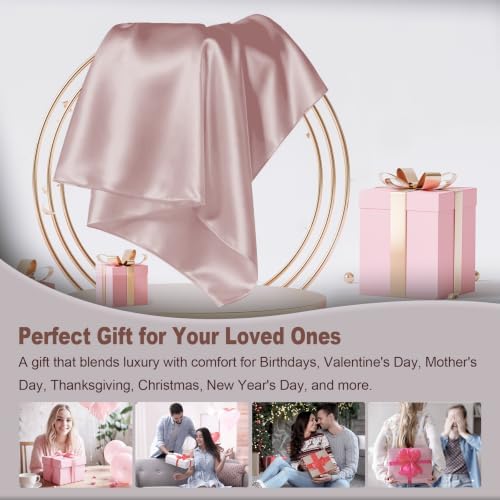 LYSHIN Pink Silk Pillowcases 2 Pack Standard Size - Image 6