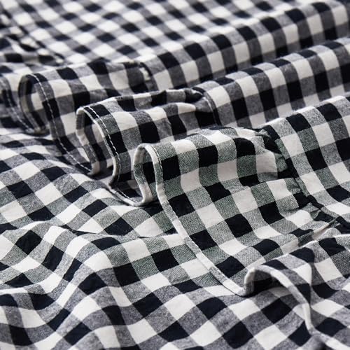 KKJIAF 2 Pcs Ruffle Gingham Pillow Covers 26" x 26" - Image 6