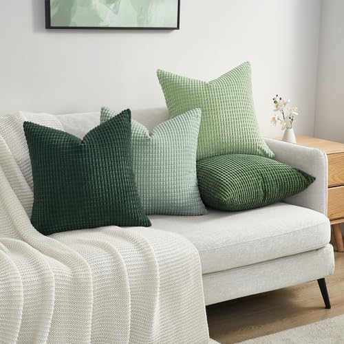 Topfinel Large Light Green Couch Throw Pillows Covers 20x20 Inch Set of 4 - Image 2