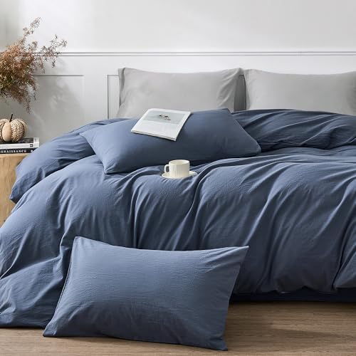 JELLYMONI 100% Washed Cotton Pillowcases, Envelope Closure 2-Pack - Image 2