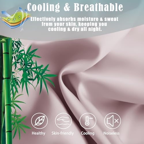 TELUS Pillow Cases Standard Size 2 Pack, Bamboo Rayon & Lyocell Pillowcase - Image 3