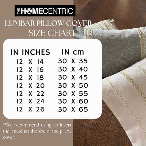The HomeCentric Lumbar Cushion Cover Couch Ivory Pack of 2, Velvet Greek & - Image 3