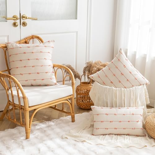 YEENAASY Boho Throw Pillow Covers 26x26 Set of 2 Farmhouse Pillow Cases - Image 4