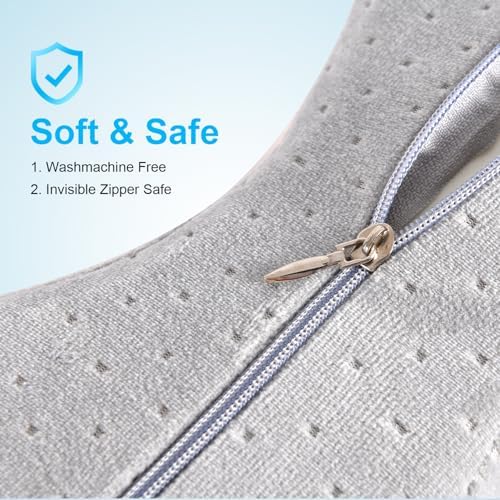 Knee Pillow Cover with Zipper 10" x 8" x 6.4", Replacement Leg Pillow Case - Image 3