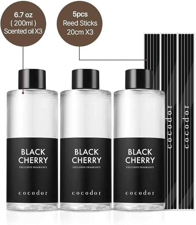 COCODOR Reed Diffuser Oil Refill/Woody Hotel /6.7oz / 3 Pack/Aromatherapy - Image 3