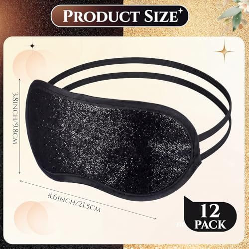 Chicingyou 12 Pcs Glitter Eye Mask Bulk Sleep Masks Eye Cover - Image 2