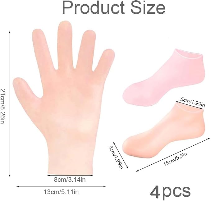 6 Pairs Silicone Socks for Dry Cracked Feet - Image 2