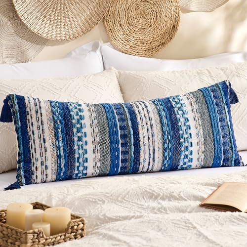 Kevin Textile Boho Tufted 14x36 Inch Lumbar Pillow Cover 1 Pack by KevinTextile
