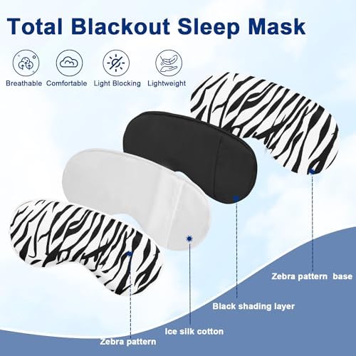 Sleep mask w/Cooling Gel Eye Mask, Reusable Ice Silk Blackout Eye Cover - Image 3