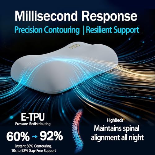 HighBeds Cervical Neck Pillow for Neck Pain Relief- Memory Foam Pillow for Side - Image 4