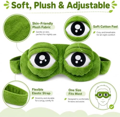 3D Frog Eye Mask, Adjustable Eyelids - Image 3