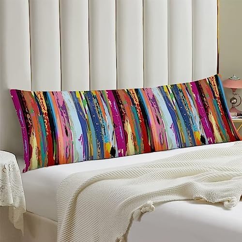 Rainbow Color Body Pillow Cover, Long Pillowcase - Image 2