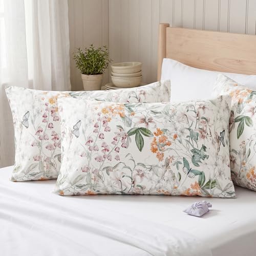 Bedorm King Size Pillow Cases Set 100% Cotton Pillow Covers 2 Pieces Yellow - Image 7