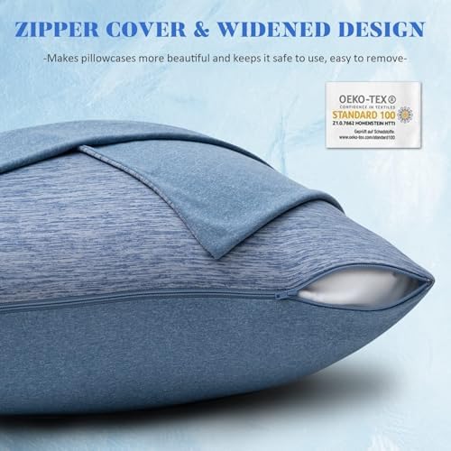 CHOSHOME Cooling Pillow Cases Zipper Pillow Covers Q-Max > 0.45 Zippered - Image 6