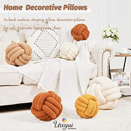 Uvvyui Knot Pillow Ball, Soft Home Decorative Pillows, Round Throw Pillow - Image 5