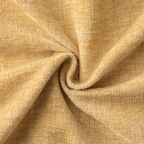 MIULEE Soft Chenille Throw Pillow Covers Beige Yellow 18x18 Inch Pack of 2 - Image 2