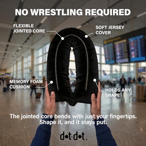 Dot&Dot Twist Memory Foam Travel Pillow, Bendable Neck Pillow - Image 4
