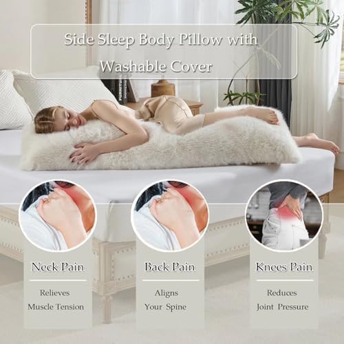 20x54 inch Luxury Fluffy Body Pillow Cover, Shaggy Furry Body Pillowcase - Image 6