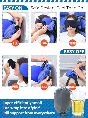 SARISUN Travel Pillows for Airplanes, 360° Stable Support for Sleep - Image 4
