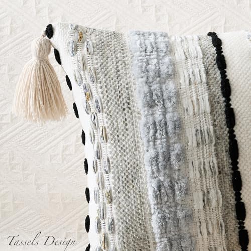 Kevin Textile Boho Tufted 14x20 Inch Lumbar Pillow Cover 1 Pack - Image 2