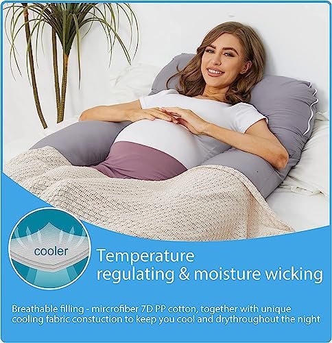 ZZZhen Pregnancy Pillow for Sleeping, U Shaped Maternity Pillow - Image 3