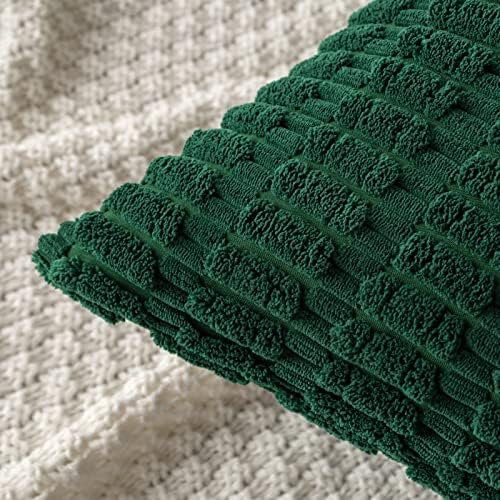 MIULEE Christmas Euro Sham Decorative Throw Pillow Covers 26x26 Dark Green Pack - Image 4