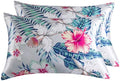 Floral Printed Satin Pillowcase, Queen Cooling Pillow Cases Set of 2 by LCBD